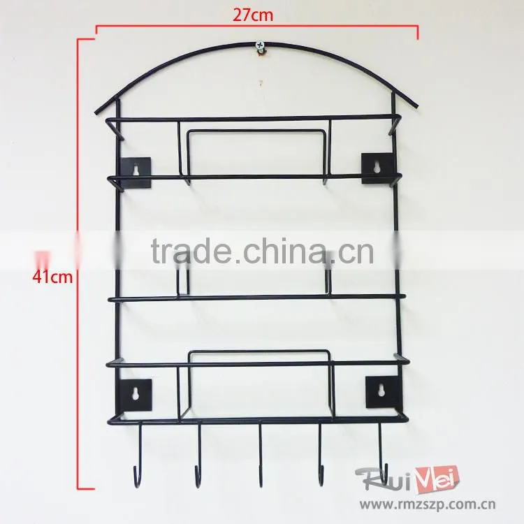 Solid metal modern wall envelope display rack