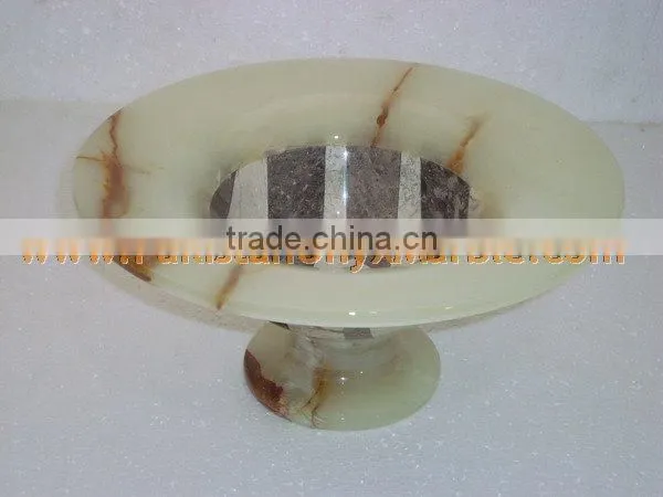 Hot Sale MANUFACTURER AND EXPORTERS OF ONYX FRUIT TRAYS HANDICRAFTS