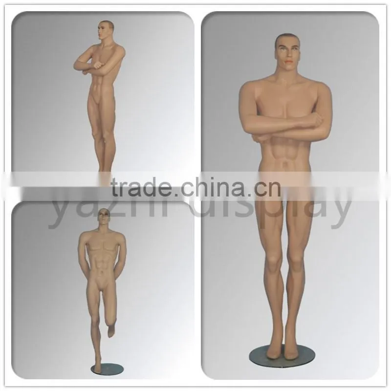 Male make up mannequin with stainless base