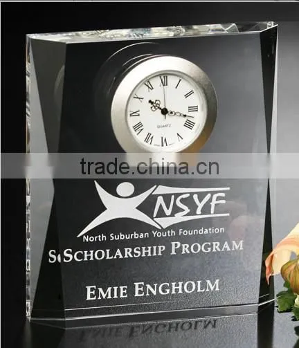 Moments Beveled optical crystal decoration clock