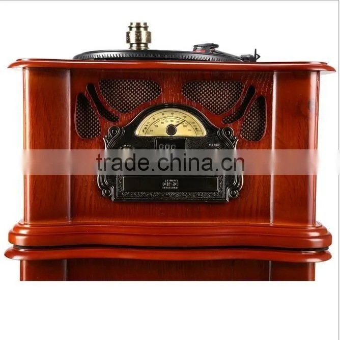 Hot High Quality Classic Wooden Radio Gramophone Luxury Retro Vinyl Phonograph Record Player Wooden Radio Gramophone