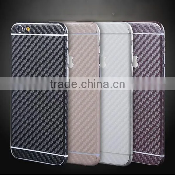 Carbon fiber full body phone sticker screen protective film for iphone 6/plus