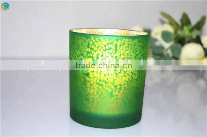 shining glass candle holder for table decoration