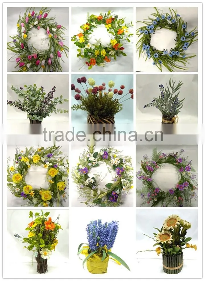 High quality wholesale artificial silk decorative spring flower for wreath