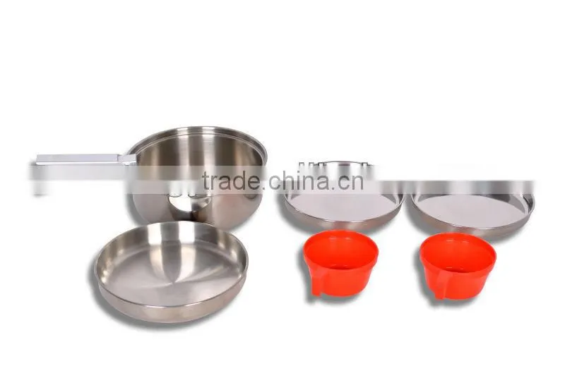 1-2 Person Stainless Steel Camping Mess Kit