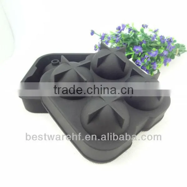 Novelty silicone Sphere Ice Ball Maker | Classic Black pop Silicone Ice Ball Mold