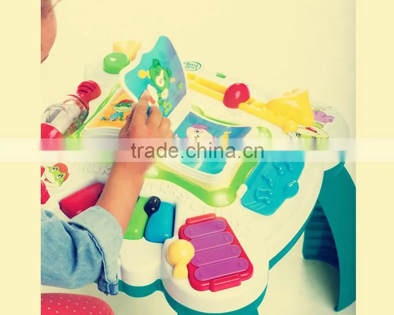 2015 hot new product smart toy, learning music table set toy for kids from China ICTI manufacturer OEM factory