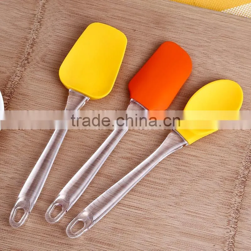 Factory price colorful silicone material silicone spatula spoon set