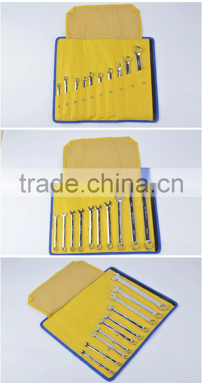 10 pcs ANSI CR-V combination wrench set ,10 pcs metric combination wrench set,10 pcs anti-rust combination wrench set