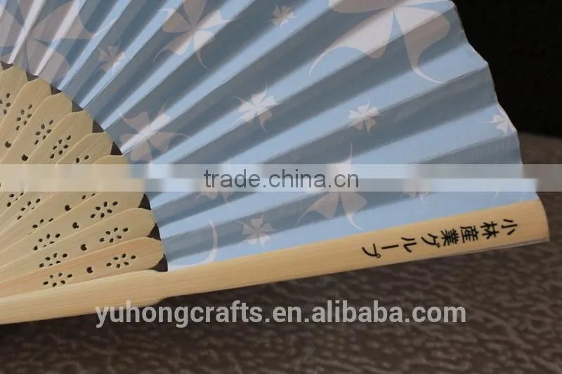 Personalized bamboo paper fan full color printing