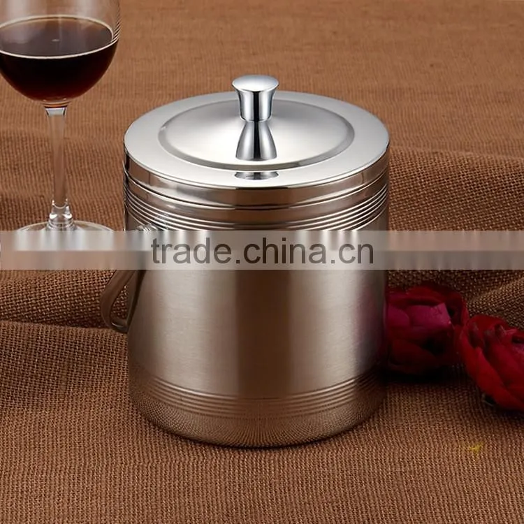 Custom Champagne Beer stainless steel large Ice bucket with cover