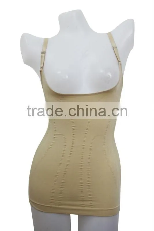 Best popular open bust mid waist slimmer tank top