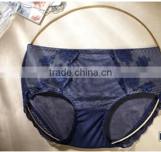 Wholesale woman transparent lace underwear embroidered sexy girl panty