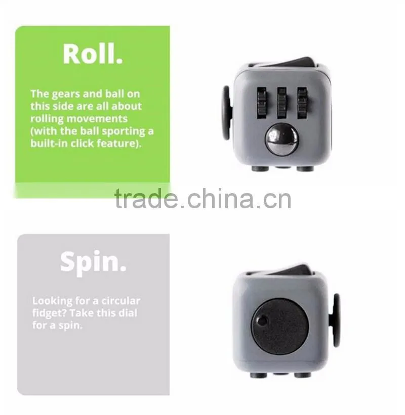 Fidget at work or in class desk toy high quality plastic fidget cube