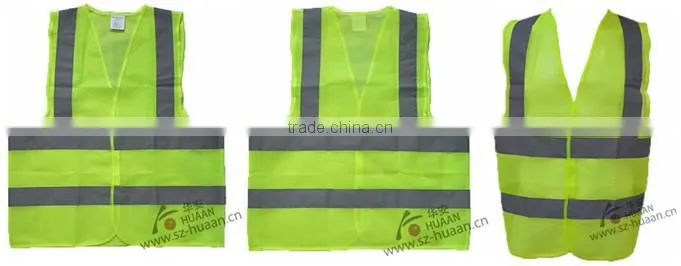 High visibility reflective safety vest for security protection
