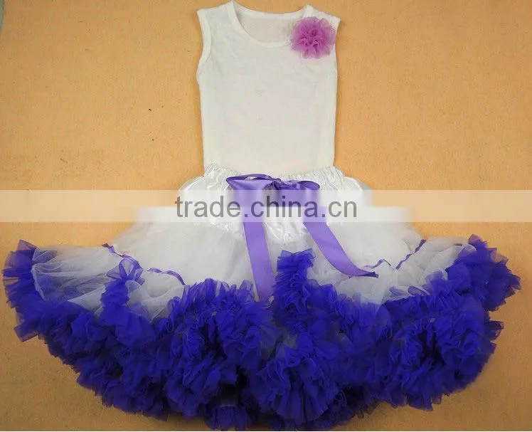 Cute pettiskirt set with flowers for kids MADE IN CHINA