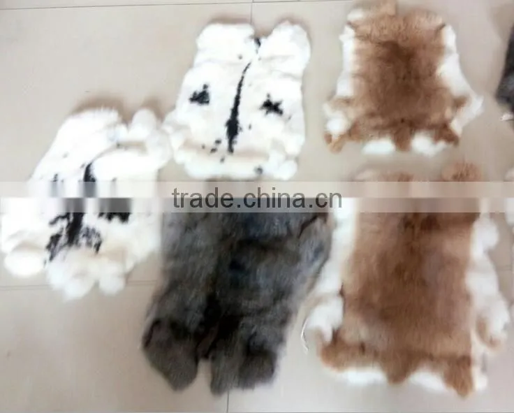 natural real rex rabbit fur plate pelt skin for trim/Rex Rabbit fur skin tanned rabbit fur skin