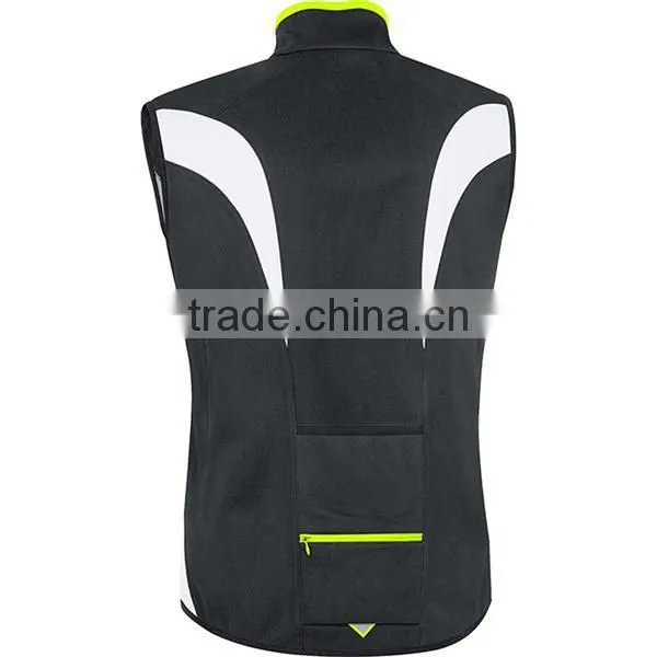 Lightweight waterproof winter mens sleeveless jacket for running