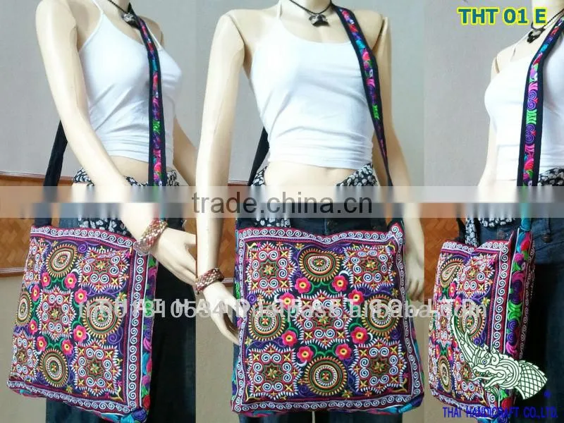 Thai Embroidered HMONG Hill Tribe Shoulder Hand Bag
