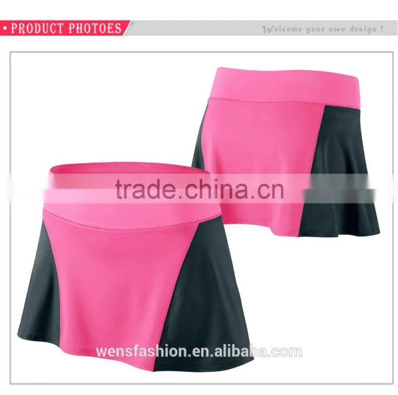Hot sale girls skirts latest Flouncy knit skirt girls mini tennis skirts