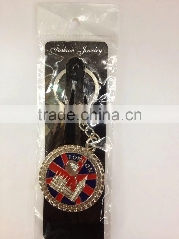 Double Heart Metal Keychain for Souvenir
