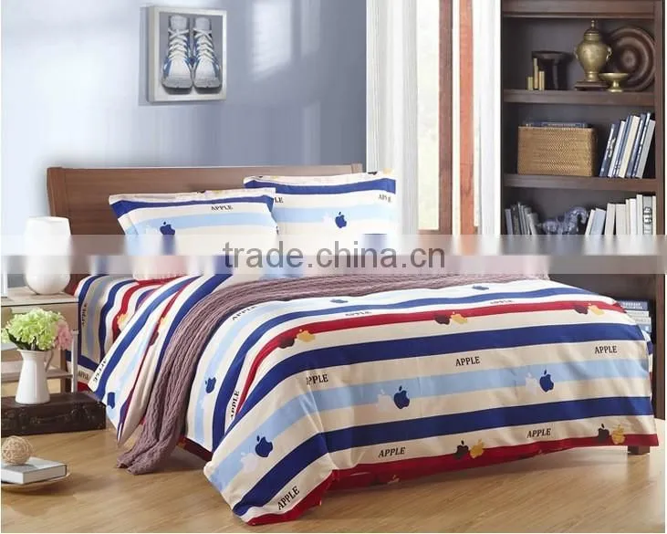 2014 100% cotton apple printed quilt cover set
