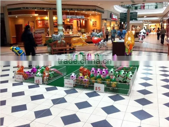 Wholesale cheap walking pet cow shaped mylar helium aluminium foil balloon