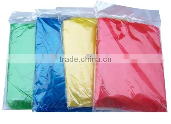Disposable CPE fitted rain coats, plastic water proof poncho