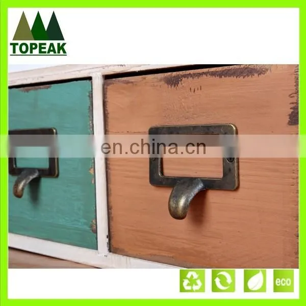 Zakka style storage box with drawer custom logo printing wooden box Packaging Box WD-109