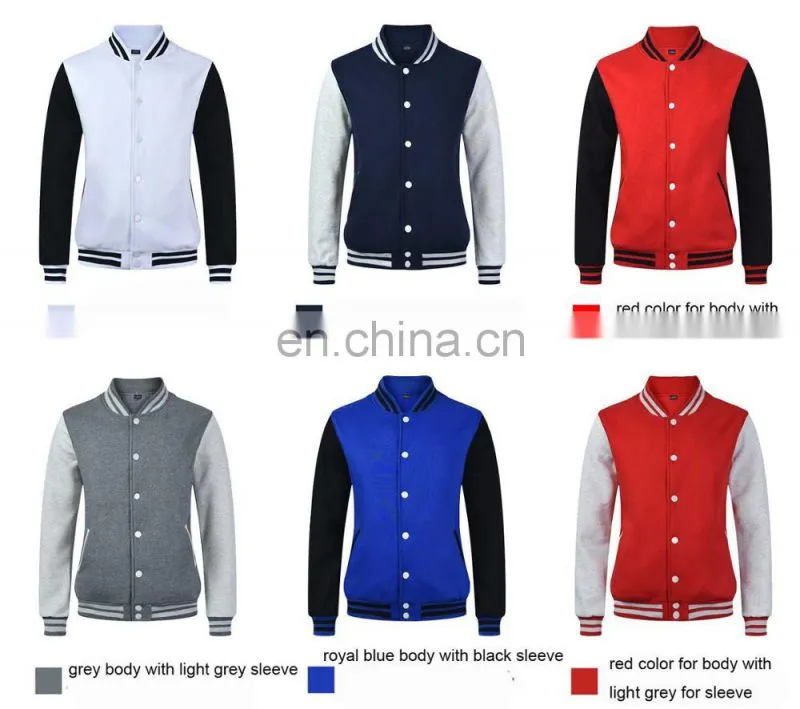 Fashion Design Custom Looped Or Fleece Man Jacket,Custom Varsity Jackets