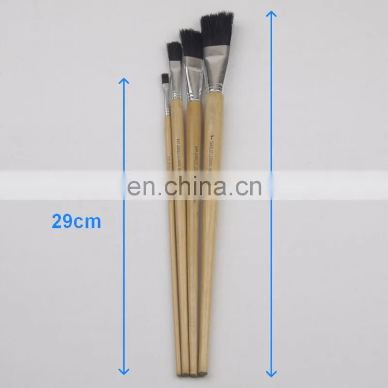 Long Wooden Handle Artist Bristle Paint Brushes