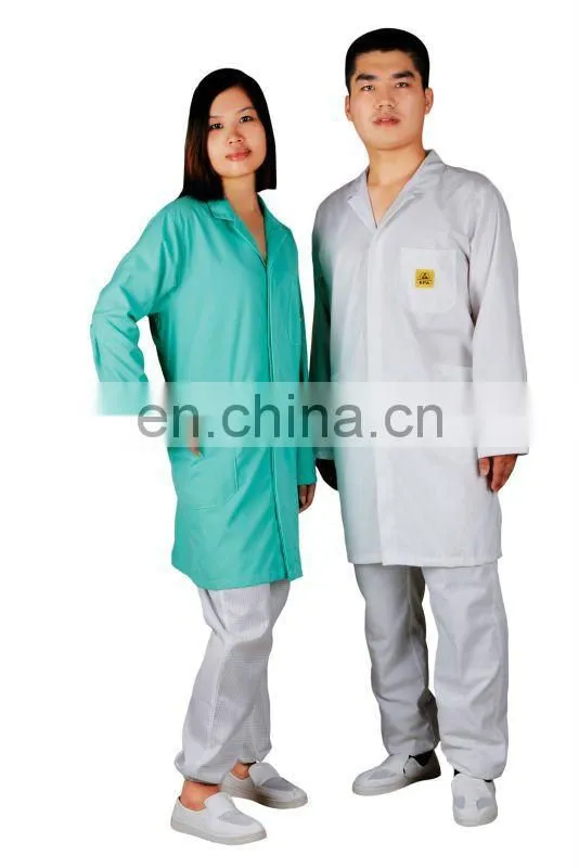 Cheap price electronic factory garment antistatic esd cleanroom esd standard 3/4 clothes