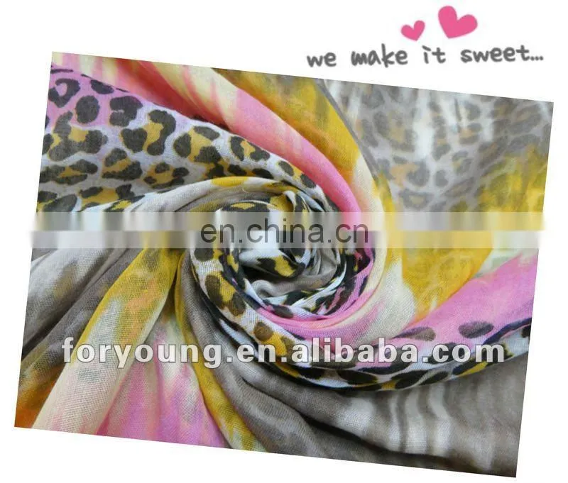 fashion animal print leopard grain scarves