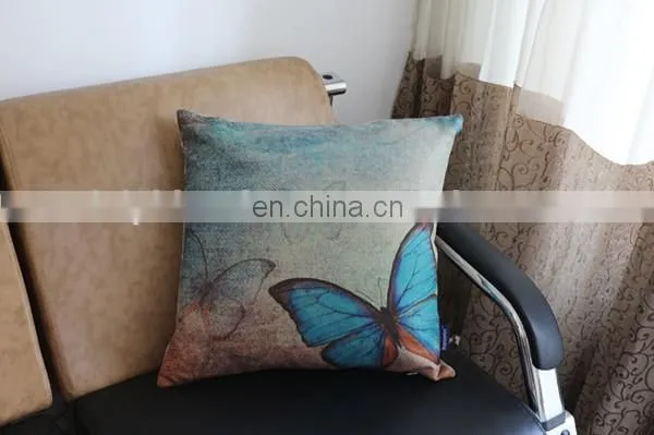 Fashion cheap decorative throw pillow cover custom digital printed latest design linen cushion cover