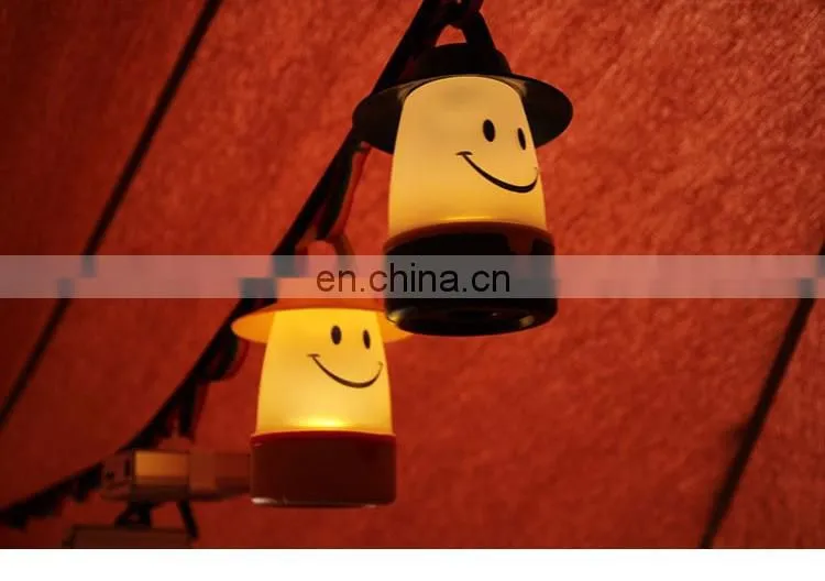 2017 Latest fashion night lamp hanging cute smile face LED night lighting lamp
