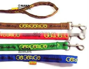 nylon crochet dog leash with harness