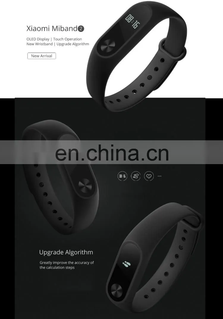 Original Xiaomi Mi Band 2 4.0 IP67 Waterproof Dustproof Smart Bracelet with OLED Display Screen xiaomi