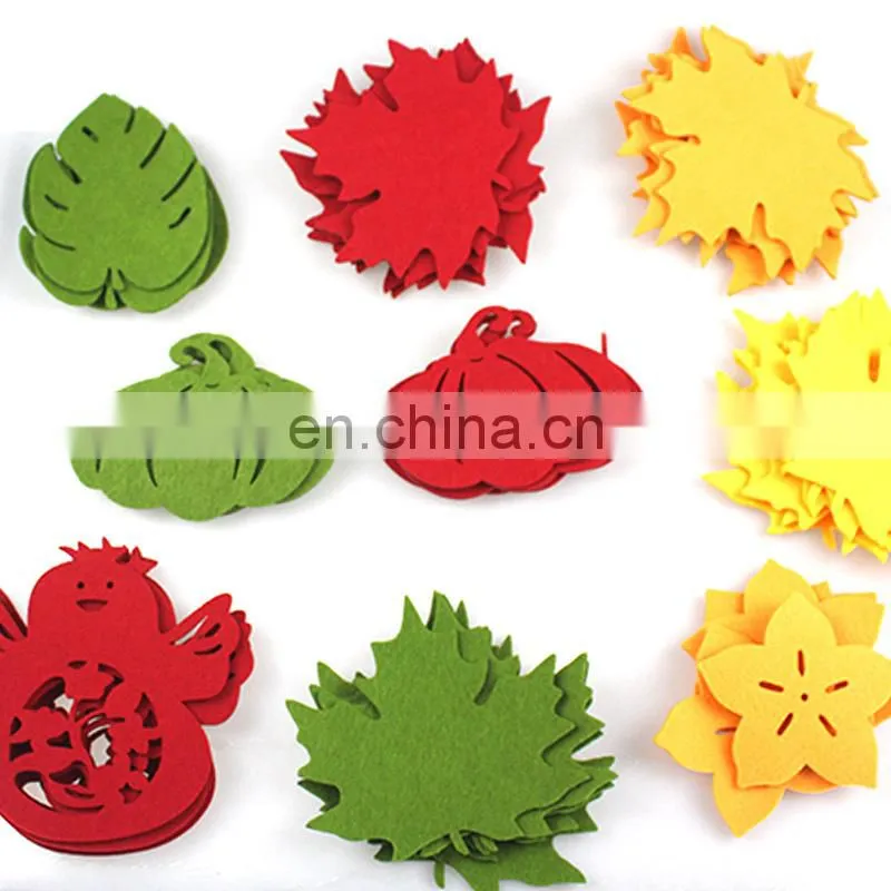 Eco-friendly animals/ flowers felt christmas decoration felt coaster for cup