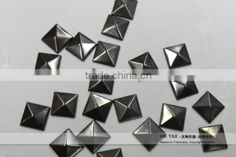 0517L Hot selling hot fix copper studs; square iron on metal studs; factory wholesale hot fix stud transfer