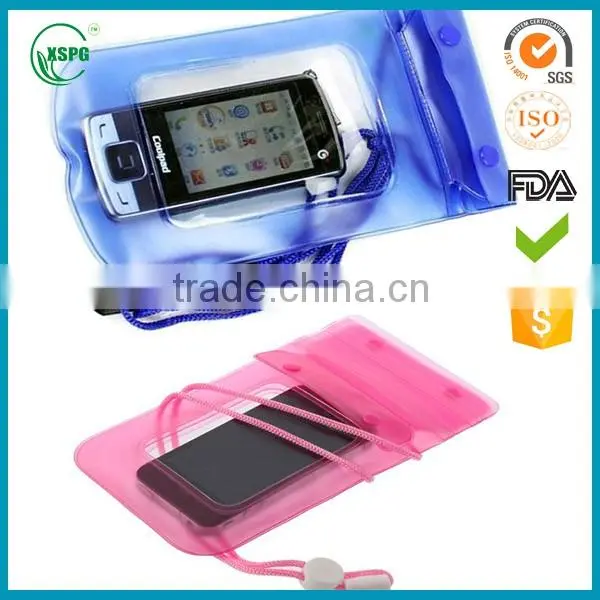 pvc waterproof mobile phone bag with high quality