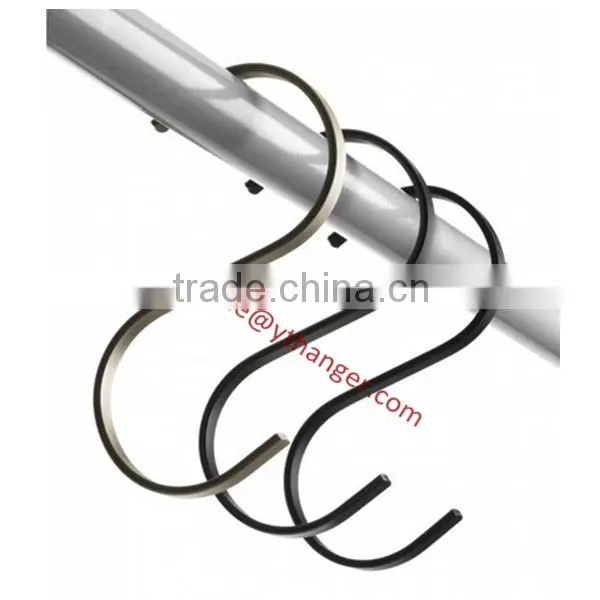 Gun color S hook metal hook for jeans pants display