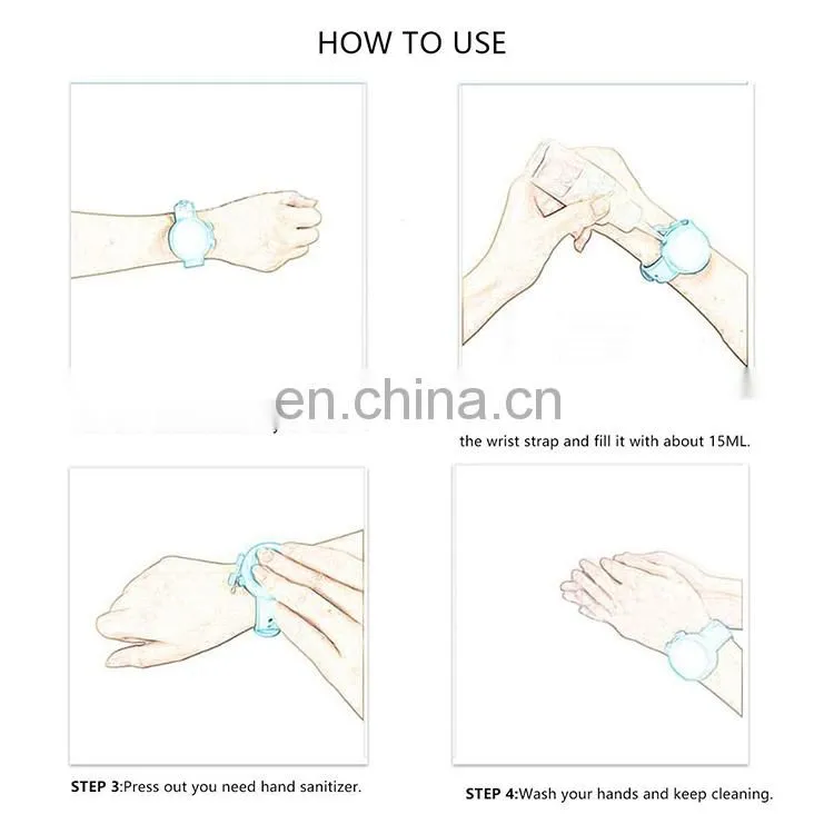 2020 Cartoon Silicone Hand Sanitizer Band Alcohol Gel Silicone Hand Sanitizer Bracelet