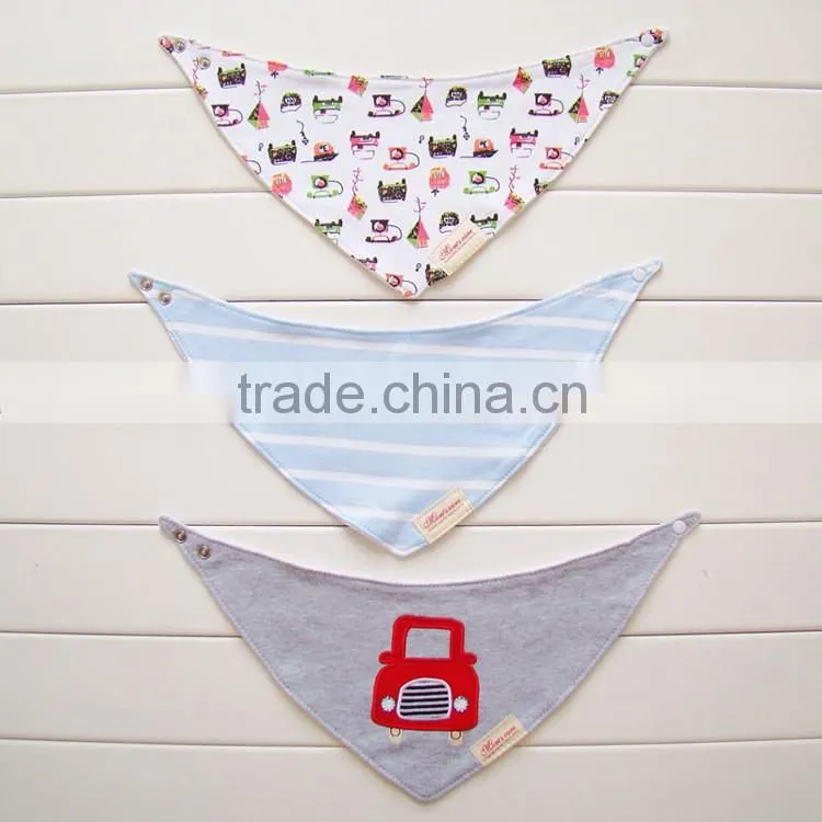 2016 Top Quality Boys Girls Custom Print Baby Bibs