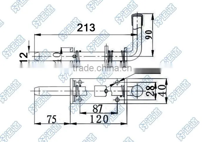 02410 Spring toggle latch for trucks and trailers,Spring Toggle Latch,Truck Steel spring Toggle Latches