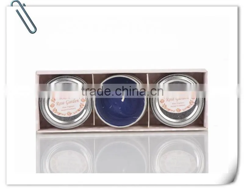 Promotion gifts 3 pcs a set decorative gifts glass candles