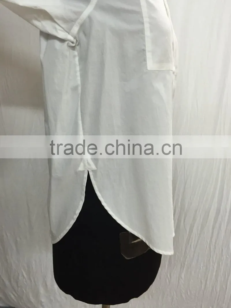 Woman cotton white shirt design