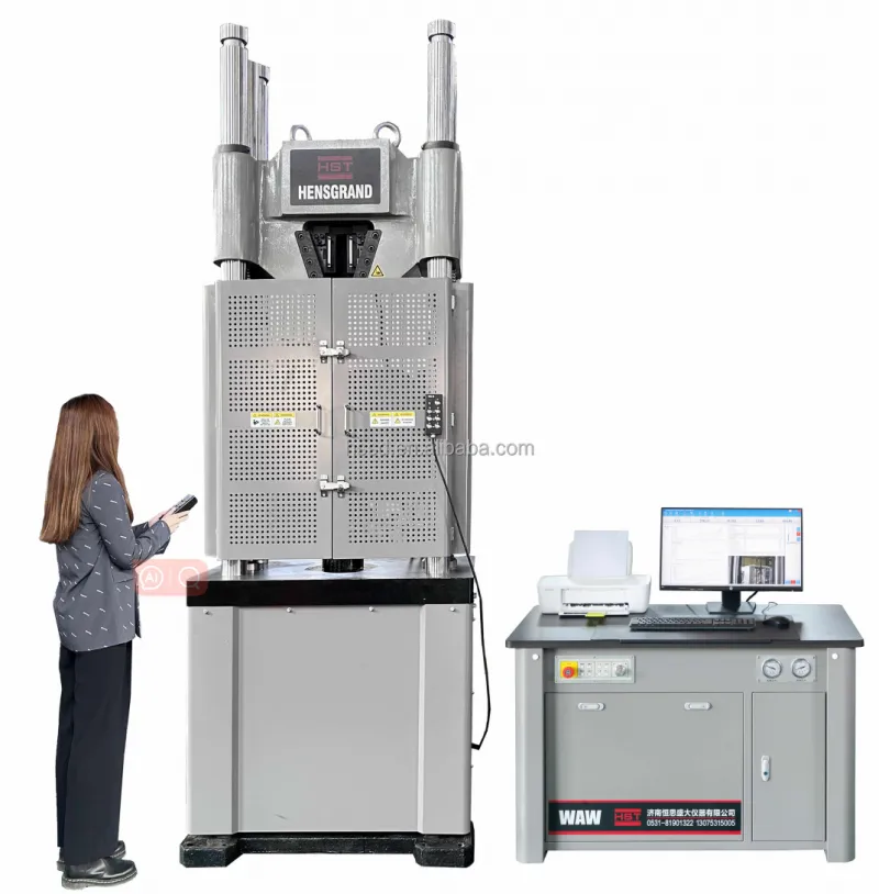 Wew-2000E 2000kN 200ton Computer Display Steel Rebar Hydraulic Universal Tensile Testing Equipment
