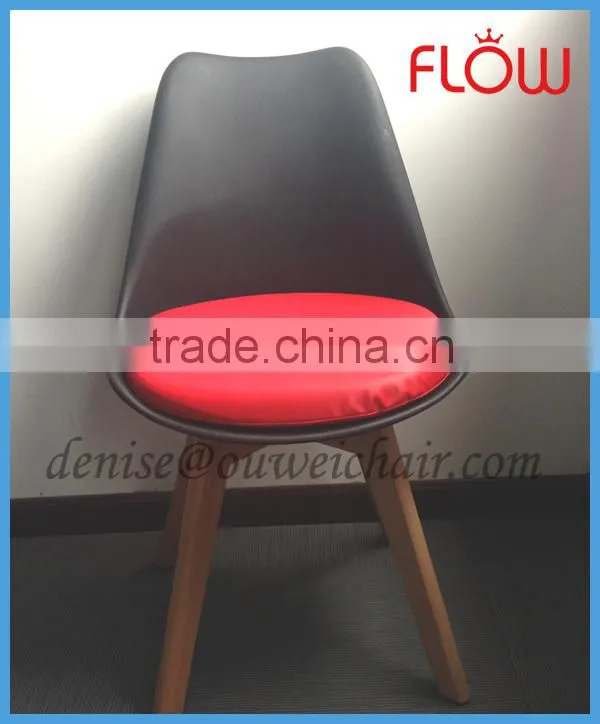 new item PP tulip chair wood leg