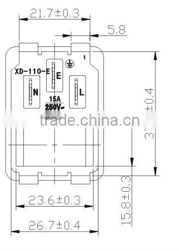 Iec inlet AC amd socket s1 with switch