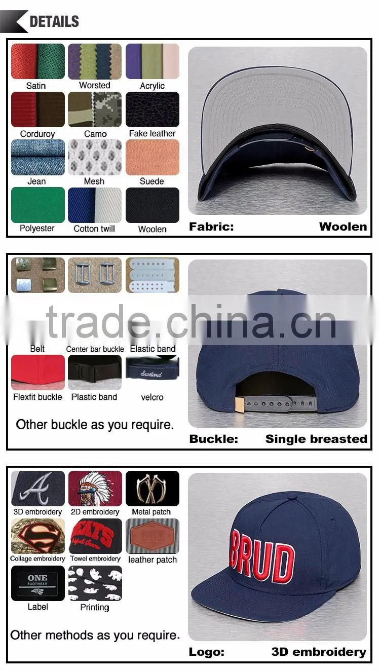 Guangjia high quality Unique cheap design 3D embroidery snapback cap